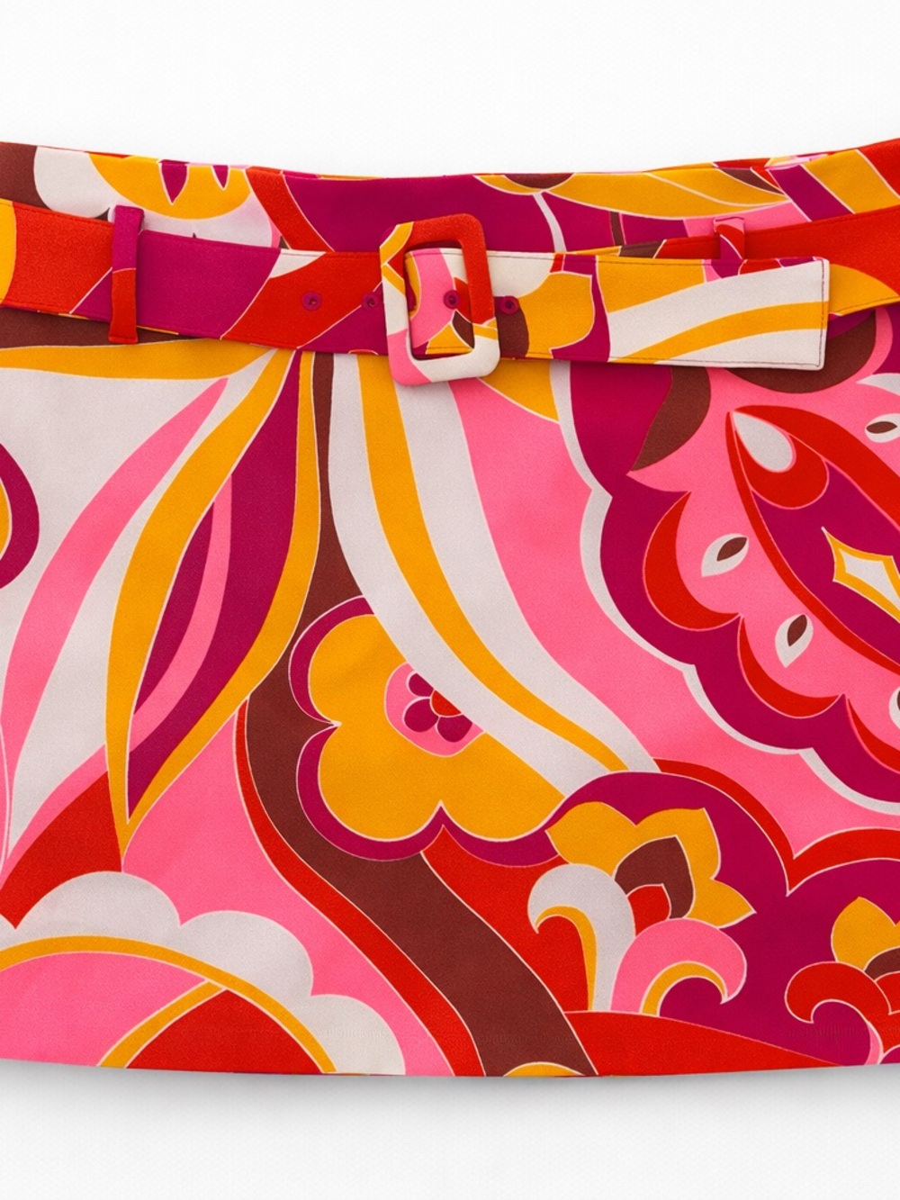 Express Mini Skirt in Fuchsia and Multicolor Floral Print